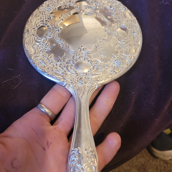 Silver jewelry, trinket box, and mirror - Picture 12 of 16